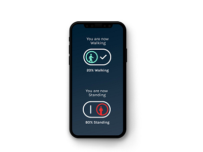 Walking Switch- On/Off -015 app branding dailui daily 100 challenge daily ui daily100 design flat icon illustration typography ui vector web