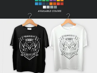 Fishing T-Shirt Design design fish fish bowl fish logo fish tank fishbowl fishing fishing rod graphic hunting illustration logo print t shirt typography