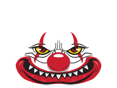 Scary Clown design illustration shot vector