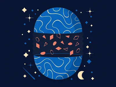 No 11 - How are planets made? With very little stuff, it seems. big bang editorial moon physics planet science solar system space star vectober