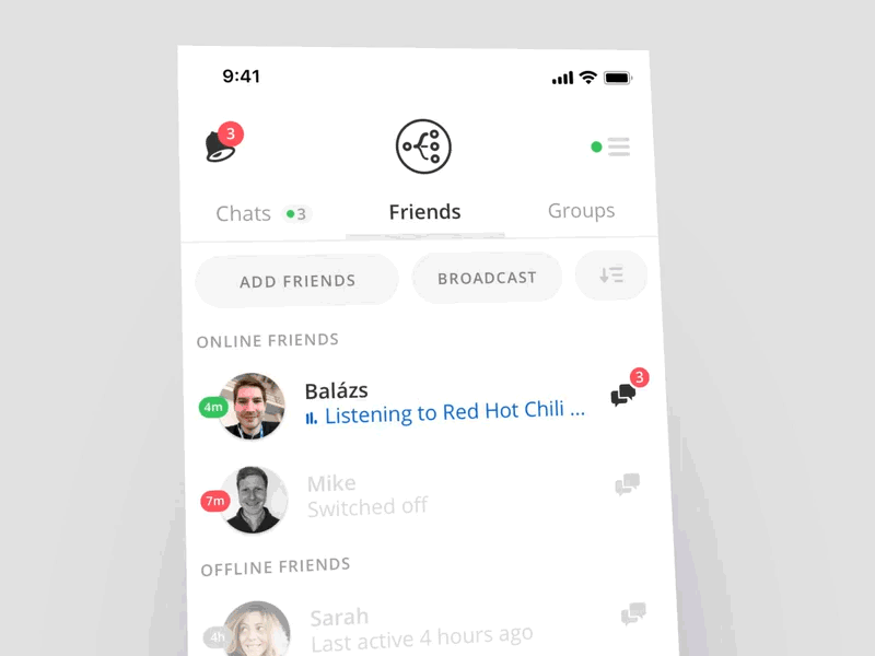 Switch off app app animation interaction ios prototype