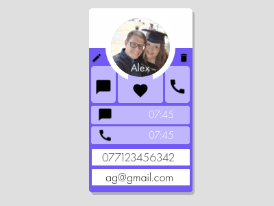 006 User Profile app contact details dailychallenge dailyui design icons made on a ipad profile ui ux