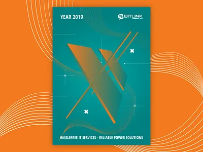 Bit Link calendar cover 2019 calendar cover design it line art lines modern poster power services solar energy solar panel