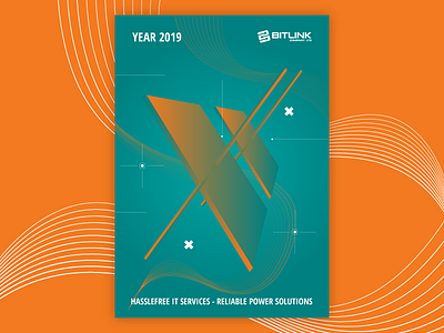 Bit Link calendar cover 2019 calendar cover design it line art lines modern poster power services solar energy solar panel