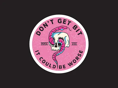 Don't Get Bit atlanta badge design icon illustration illustrator snake sticker