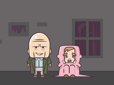 I See Dead People blanket bruce willis cute flat ghost halloween horror horror movie illustration scared sixth sense vector