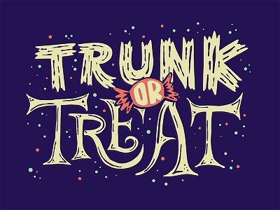 Treats apple pencil candy halloween handtype ipad pro procreate purple spooky treat trunk or treat typogaphy wood