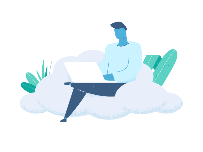 Cloud User 1 2.5d animation character gif illustration