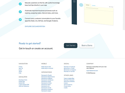 Re:amaze for the SaaS Industry blue colors dashboard design desktop flat highlight illustration landing page minimal modern pastel ruby on rails saas saas landing page simple ui ux website