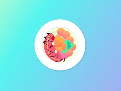 Freebie | Daging Sapi With Kentang Rebus Menu beef blue design food gradient illustration meat menu modern plate potato restaurant