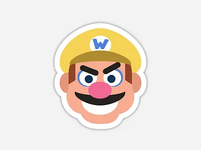Wario Sticker illustration sticker