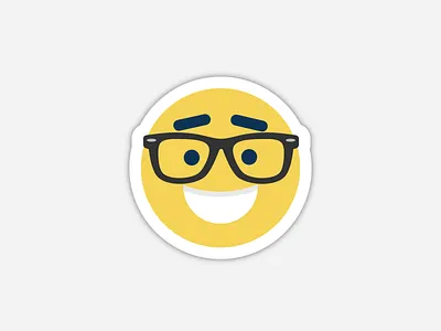 Nerd Sticker illustration logo