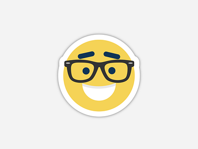 Nerd Sticker illustration logo
