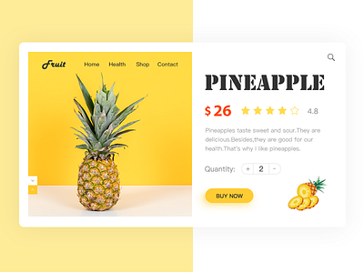 Pineapple Web fresh fruit pineapple succinct sweet web website yellow