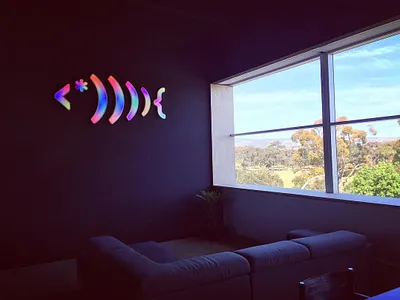 3D Wall Signage design graphic logo vector