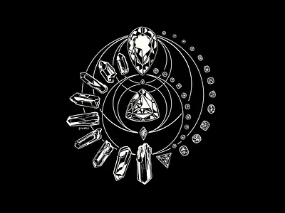 Inktober Day 9 - Precious art cintiq crystal crystals digital gemstone gemstones illustration inktober inktober2018 precious witchy