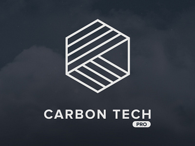 Carbon Tech Pro blue branding dark design hexagon icons illustration logo texture