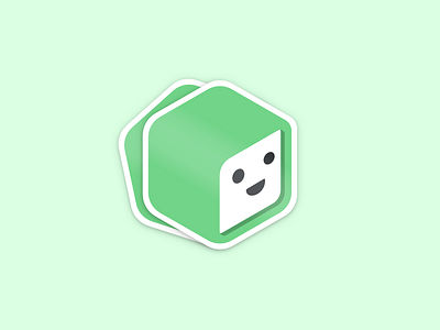 Blockee Stickers blocks icon logo mockup sticker