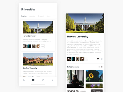 Universities UI ui ux 向量 应用 设计