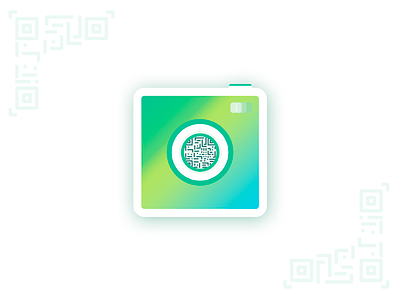 QR Scanner App Icon - Daily Ui 005 android app app icon bright colors camera app camera icon daily 100 daily 100 challenge daily challange daily ui dribbble daily ui inspiration desiginspiration flat design freebie freebie psd gradiant icon artwork icon design ingridable ios icon ui