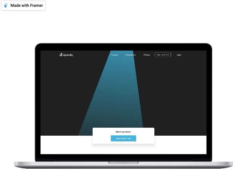 Header Animation Exploration animation banner design framer studio header hero prototype website