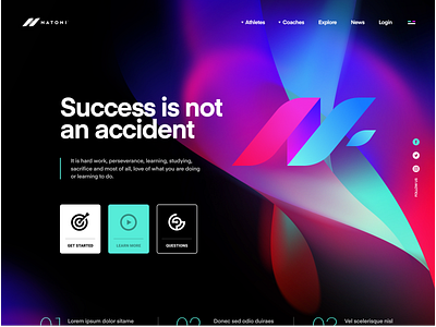 Natoni - Landing Page app athletic branding figma gradient health illustration landing logo navigation shape site sport ui ux website