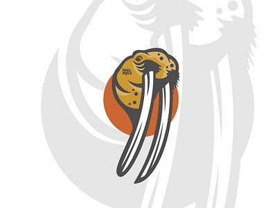 Walrus Logo Colored animal arctic brand branding brandmark character graphic graphicdesign icon identity illustration logo logogram mark ocean symbol vector walrus