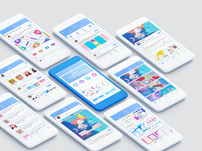 desinger App app blue design sketch ui white