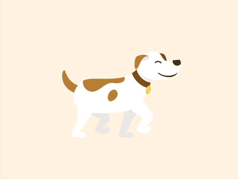 Dog walkcycle animal character animation character animation cute dog dog dog illustration dog walking happy dog motion motion animation pet walk walkcycle walking cycle