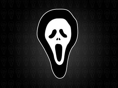 Scream Sticker black halloween pattern photoshop scream sticker sticker mule white