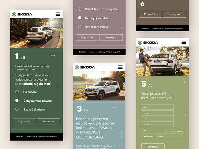 SKODA Kodiaq Contest autumn car colorful green pastel pastel colors simple skoda ui web website