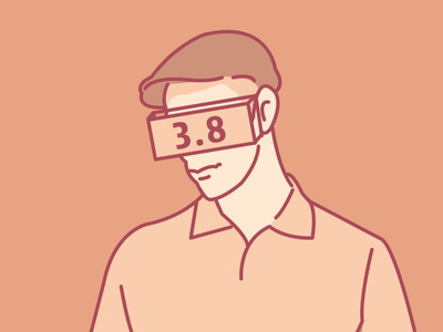 3.8 Points art illustration