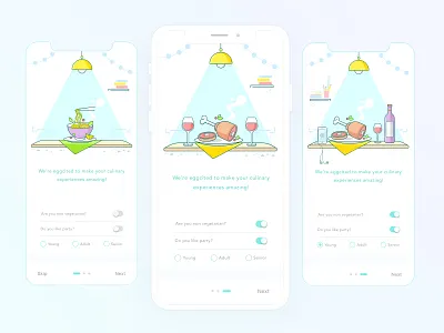 Burrp Food App - Onboarding app food icons illustration logo mockup onboarding screen typography ui veg