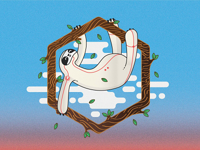 Fancy Lazy Sassy but Hardworking! angency animal artwork character design event green holiday illustration love mascot nature tropical vector