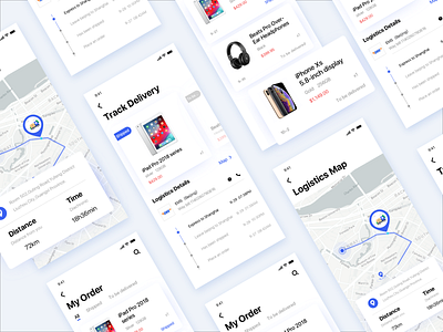 Delivery page app design ui