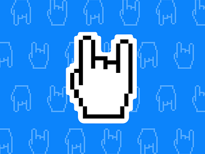 { cursor: 🤘; } css cursor pixel art sticker