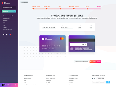 [BRS] Premium checkout process steps app card checkout credit card gradient payment sketch timeline ui web