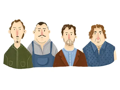 Characters for children book art artist avatars book illustration brothers charactedesign character concept characters childrenbook childrenbookillustration design draw family illustration illustrator mr bliss people portrait portrait art tolkien