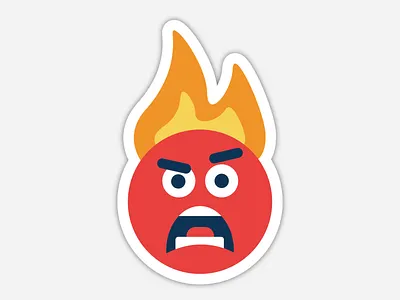 Fury Sticker illustration sticker
