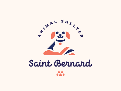 Saint Bernard behance dog logo logoset