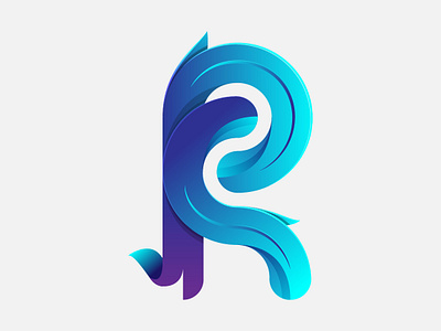 Letter R Abstract Design alphabet colorful cool design fantasy illustration letter p letter r letter s logo logotype typography vector