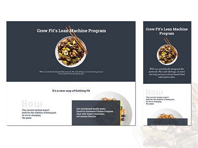 Landing page design food app landing page ui ux design ux design