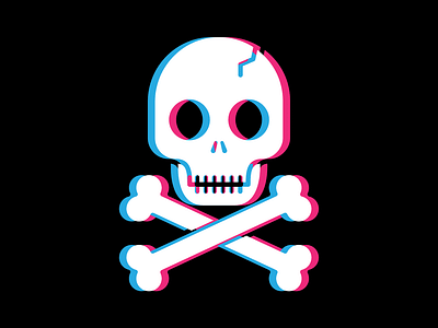 Skullz 3d icon mark skull