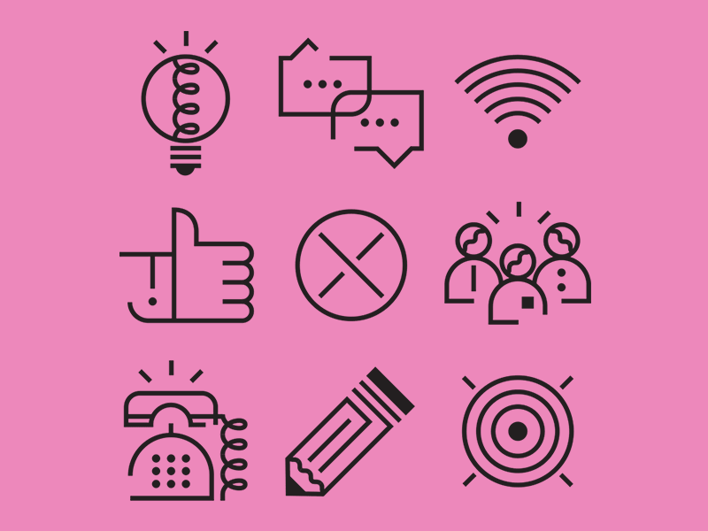 Brand icons brand design iconography icons monoline