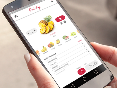 Market Delivery App Ui app cart daily delivery desiginspiration design ecommerc food fruit inspiration mobile product screen slider swife swipe ui ui ux ux vegetables