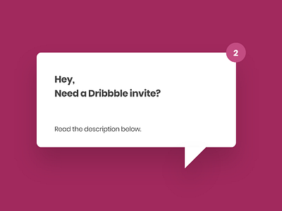 A card for dribbble invites.