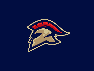Spartan gold helmet logo navy red spartan sports sports logo