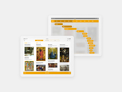 Art History App / Zeitstrahl Kunstgeschichte ui ux