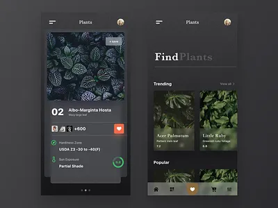 Dark theme app design illustration ios iphone ui