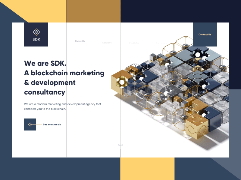 SDK Home Page Load 3d animation blockchain home page interaction load animation marketing ui animation web design